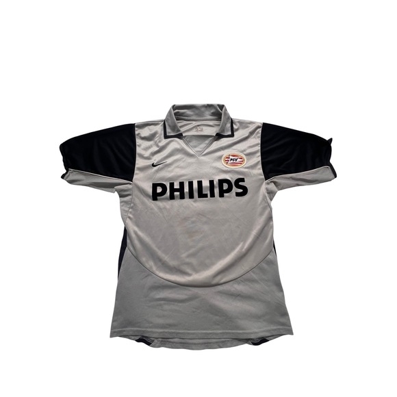 Vintage Nike PSV Eindhoven Philips Soccer Jersey Gray Black Men's Size S - Picture 1 of 6
